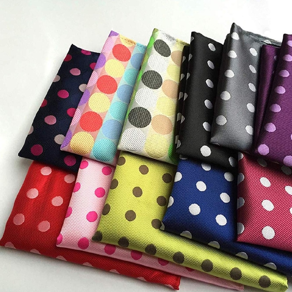Mens 11pc Polka Dot Pocket Square Handkerchief - Picture 3 of 7